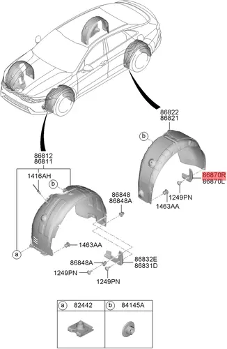 86842L2000 БРЫЗГОВИК MOBIS