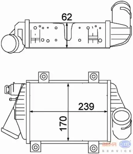 Интеркулер HELLA 8ML 376 776-591