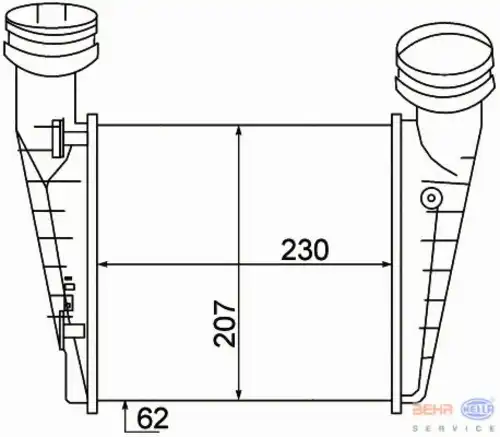 Интеркулер HELLA 8ML 376 776-631