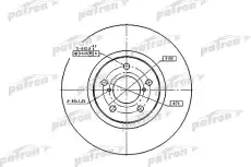 Тормозной диск PATRON PBD1437 вентилируемый передняя ось