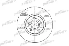Тормозной диск PATRON PBD1437 вентилируемый передняя ось