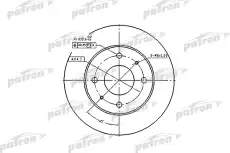 Тормозной диск PATRON PBD1443 вентилируемый , передняя ось