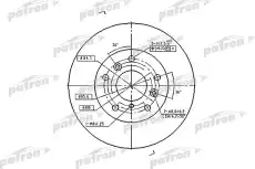 Тормозной диск PATRON PBD2571 вентилируемый , передняя ось