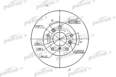 Тормозной диск PATRON PBD2571 вентилируемый , передняя ось
