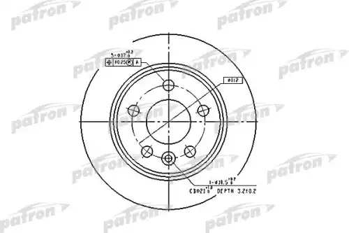 Тормозной диск PATRON PBD2777