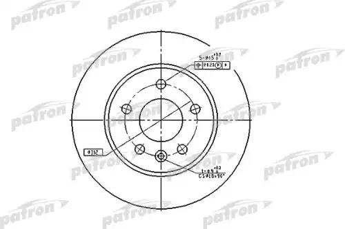 Тормозной диск PATRON PBD2797