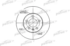 Тормозной диск PATRON PBD2803 вентилируемый , передняя ось