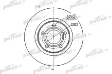 Тормозной диск PATRON PBD2806 вентилируемый , передняя ось