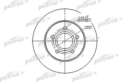 Тормозной диск PATRON PBD4045 вентилируемый , передняя ось