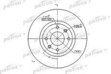 Тормозной диск PATRON PBD4183 вентилируемый , передняя ось