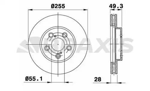 Тормозной диск BRAXIS AE0686