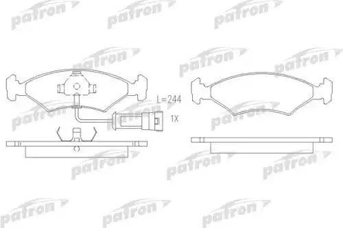 Тормозные колодки дисковые PATRON PBP212