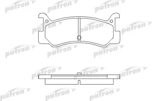 Тормозные колодки дисковые задняя ось PATRON PBP482