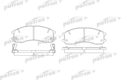 Тормозные колодки дисковые передняя ось PATRON PBP576