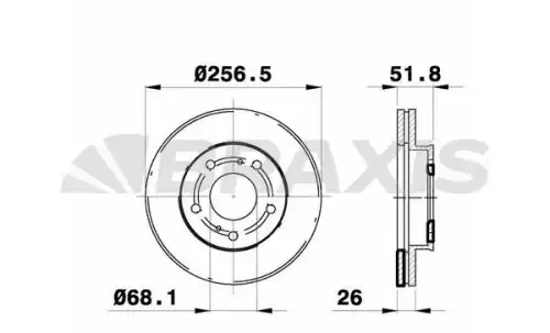 Тормозной диск BRAXIS AE0382