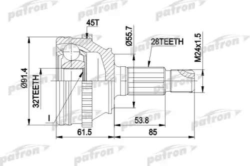 ШРУС наружный PATRON PCV1090