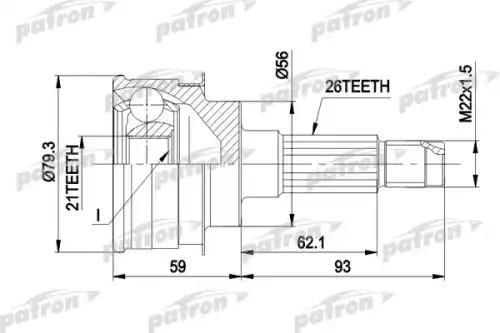 ШРУС наружный PATRON PCV1137