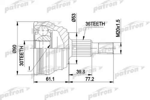 ШРУС наружный PATRON PCV1189