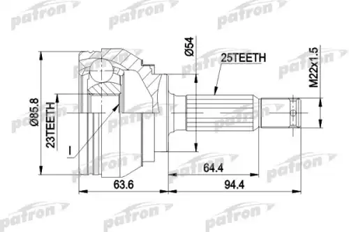 ШРУС PCV1404 PATRON