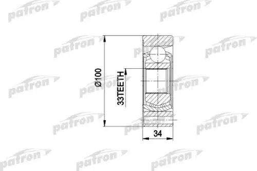 ШРУС внутренний передний PCV3010 PATRON