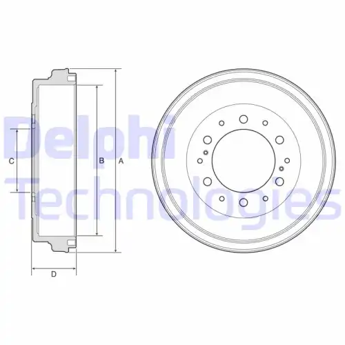 Тормозной барабан DELPHI BF590
