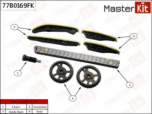 к-кт цепи ГРМ!\ MB M112/M113 97> 77B0169FK MASTERKIT
