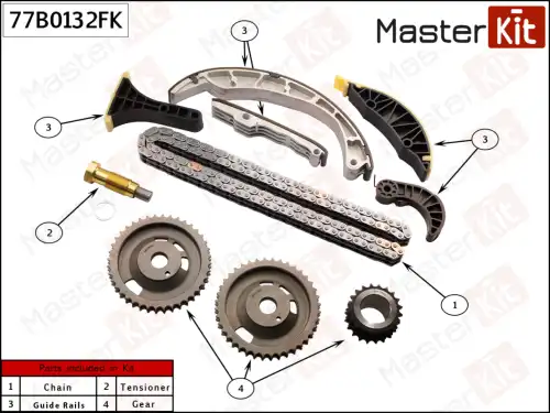 к-кт цепи ГРМ!\ SsangYong Kyron/Actyon 05> 77B0132FK MASTERKIT