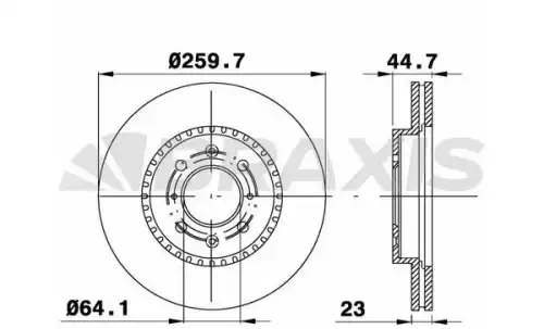 Тормозной диск BRAXIS AE0524