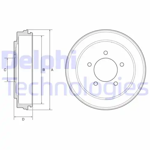 Тормозной барабан DELPHI BF600