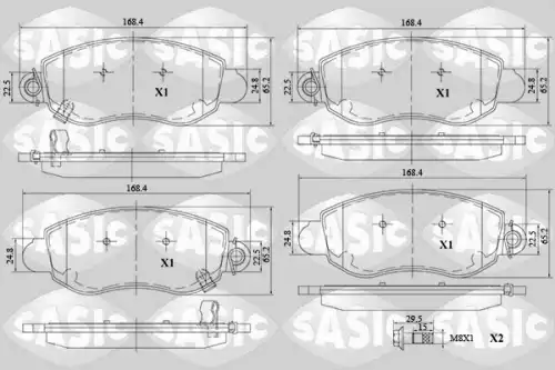 Тормозные колодки дисковые SASIC 6216112