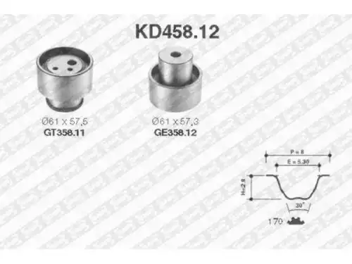 Timing Belt Kit \ KD458.12 NTN