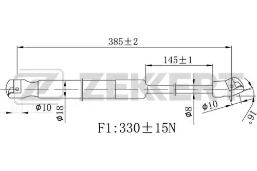 Амортизатор капота ZEKKERT GF2481