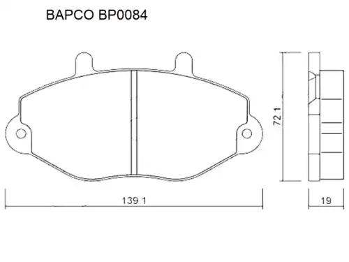 Тормозные колодки дисковые BAPCO BP0084