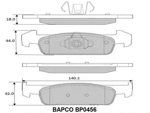 Тормозные колодки дисковые BAPCO BP0456