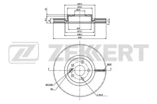 Тормозной диск ZEKKERT BS-6257