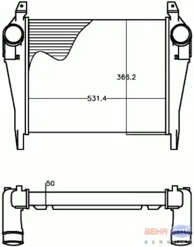 Интеркулер HELLA 8ML 376 758-141