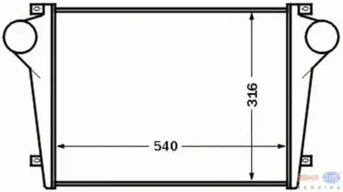 Интеркулер HELLA 8ML 376 776-731