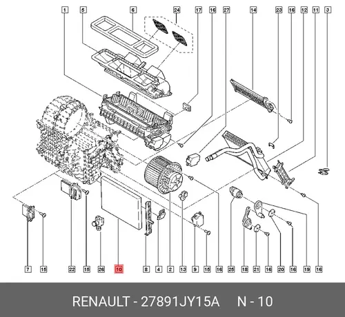 Фильтр воздушный RENAULT 27891JY15A