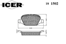 Тормозные колодки дисковые ICER 181502