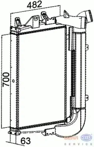 Интеркулер HELLA 8ML 376 765-431