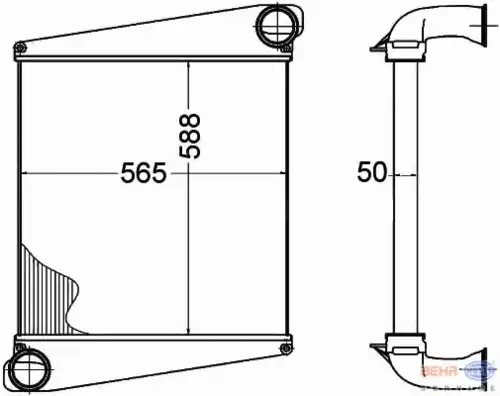 Интеркулер HELLA 8ML 376 758-201