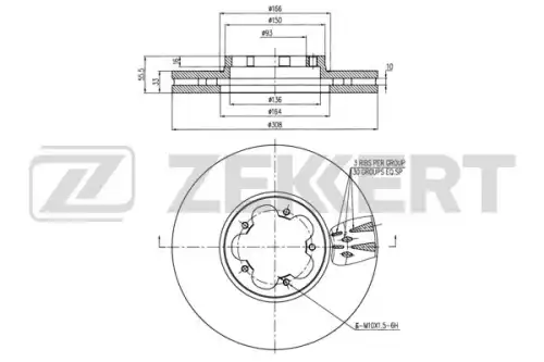 Тормозной диск ZEKKERT BS-6340