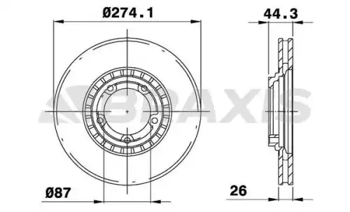 Тормозной диск BRAXIS AE0569