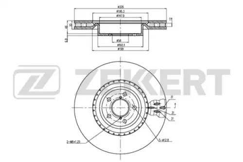 Тормозной диск ZEKKERT BS-6361