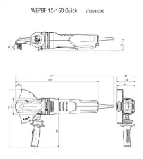 Metabo УШМ WEPBF 15-150 Quick 613085000
