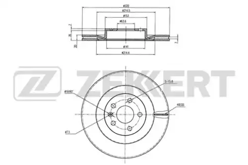 Тормозной диск ZEKKERT BS-6360