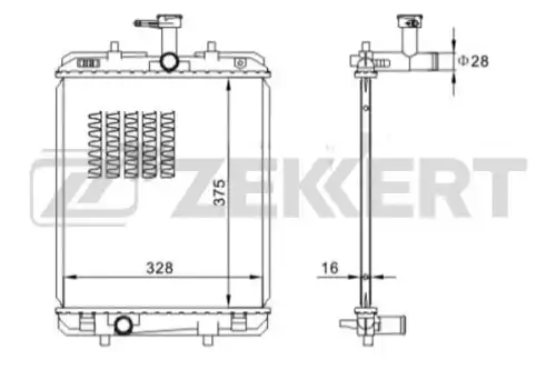 Радиатор системы охлаждения двигателя ZEKKERT MK-1560