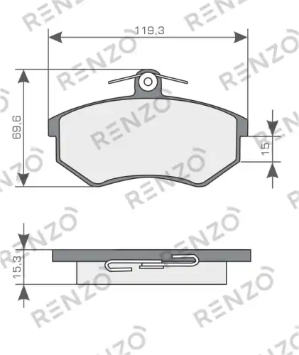 Колодки дисковые RNZ007 RENZO
