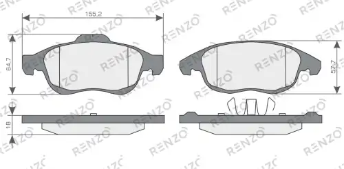 Колодки дисковые RNZ049 RENZO