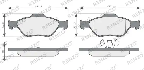 Колодки дисковые RNZ076 RENZO
